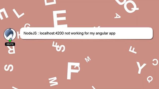 NodeJS : localhost:4200 not working for my angular app смотреть онлайн