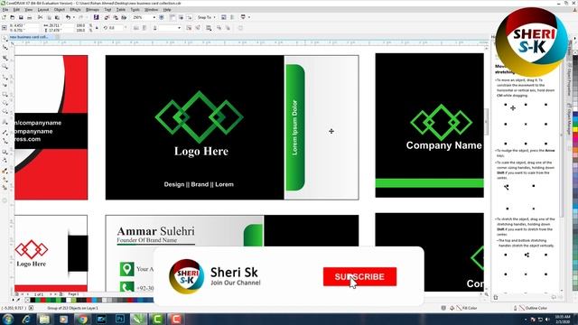 New Business Card Collocation |Free CDR File| Corel Draw смотреть онлайн