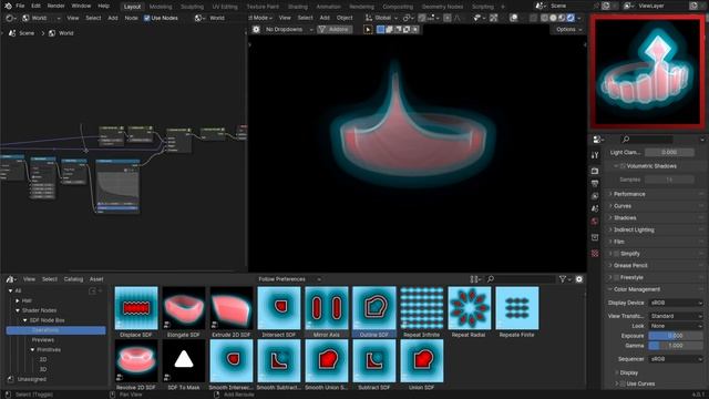 Complex Signed Distance Fields In Blender | SDF NodeBox Tutorial 2 смотреть онлайн