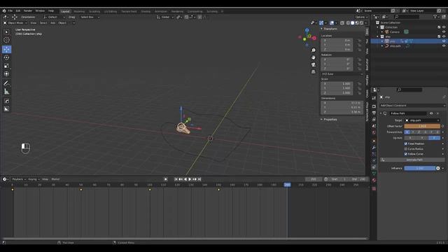 Camera follow path, Object follow path, Camera follow object - blender 2.9 tutorial смотреть онлайн
