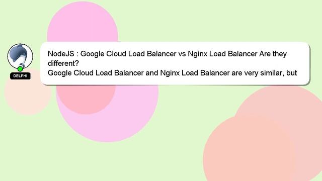 NodeJS : Google Cloud Load Balancer vs Nginx Load Balancer Are they different? смотреть онлайн