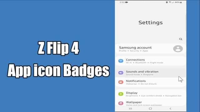 Samsung Z Filp 4 Show AppsIcon Badges,App icon badge | notification badge z flip 4 смотреть онлайн