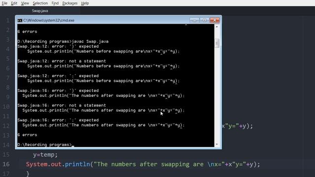 Swapping two numbers using java смотреть онлайн