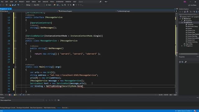 C# WCF Client/Server App in Visual Studio 2019 смотреть онлайн
