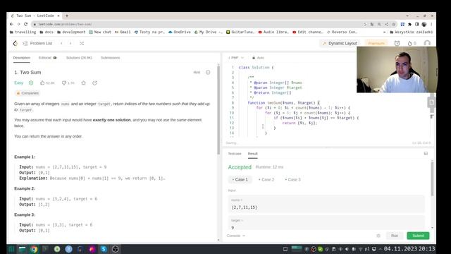 #1 LeetCode easy level | Two Sum in php смотреть онлайн
