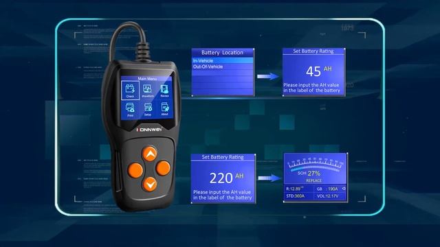 KW600 waveform show data car battery tester for all 12v cars смотреть онлайн