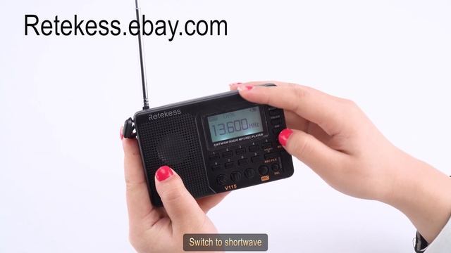 Retekess V115 Portable FM/AM/SW Radio Digital Rechargeable MP3 Player Recorder Christmas Gift смотреть онлайн