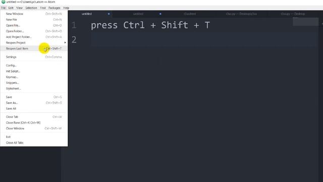How to Reopen Last Item in Atom Editor смотреть онлайн