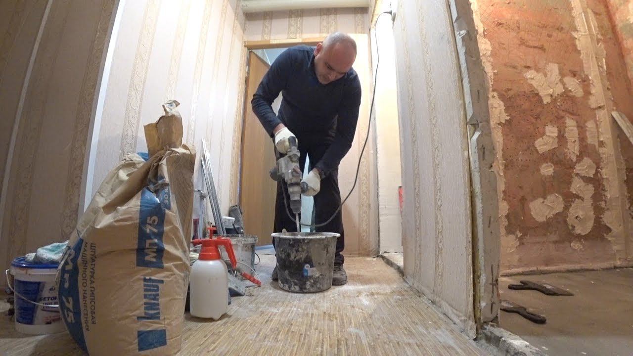 Штукатурим стены под плитку. смотреть онлайн