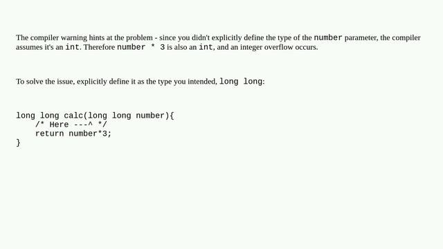 Integer Overflow when Passing Arguments in C смотреть онлайн