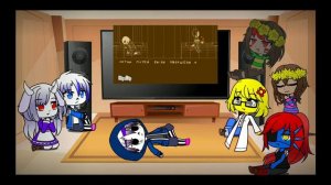 〰️❤️{Undertale react to bad guys/Реакция андертейл на меме про бад гайс}