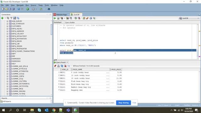 SQL: In & Not Operators смотреть онлайн