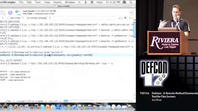 DEF CON 17 - Jon Rose - Deblaze A Remote Method Enumeration Tool for Flex Servers смотреть онлайн