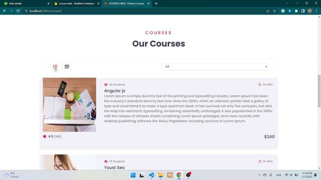 Education Courses website with CMS by react смотреть онлайн