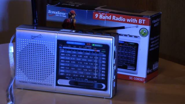 SuperSonic SC 1080BT AM FM Shortwave BT & MP3 Radio смотреть онлайн