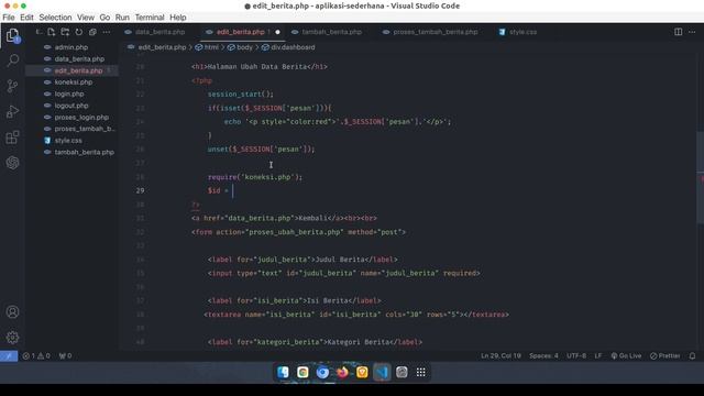 Membuat Website Sederhana Menggunakan Bahasa Pemrograman PHP | Part 9 - Form Ubah Berita смотреть онлайн