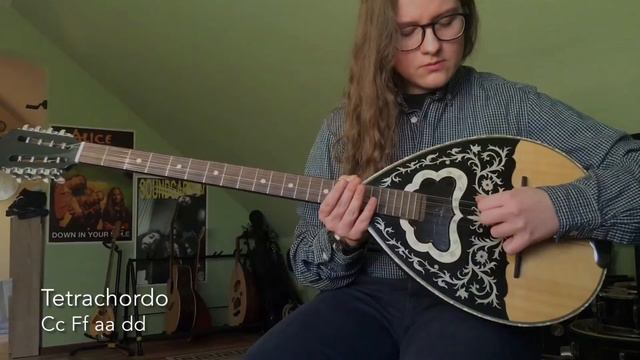 Trichordo and tetrachordo bouzouki compared - Dd aa dd and Cc Ff aa dd tunings смотреть онлайн