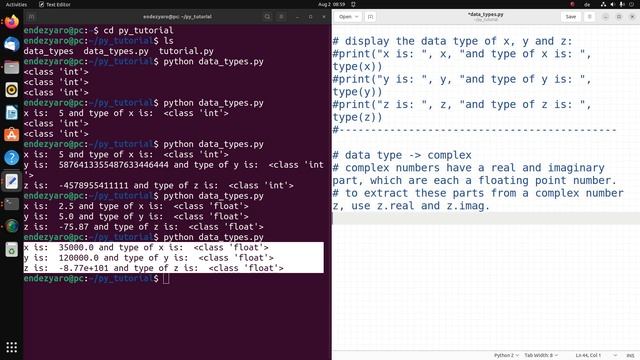 Python - Data Types - Numeric Types: int, float, complex смотреть онлайн