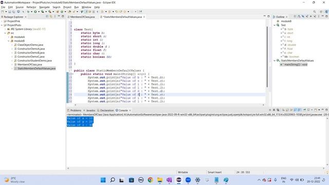 Java Training Basics - Types of member of a class смотреть онлайн