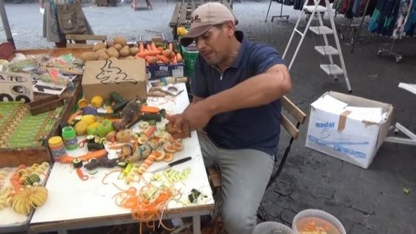 The Campo di Fiori Market Rome Italy