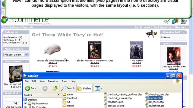 osCommerce tutorial: Study shop layout and folders files structure смотреть онлайн