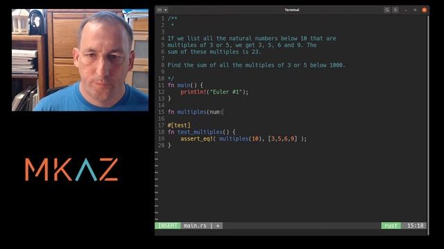 Euler #1 in Rust - Multiples of 3 and 5 смотреть онлайн