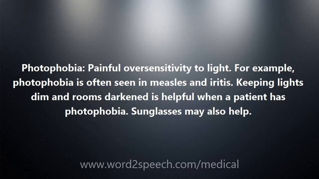 Photophobia - Medical Definition and Pronunciation смотреть онлайн