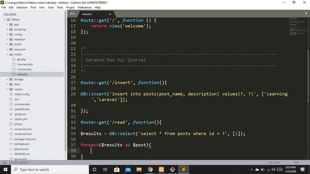 Laravel 7 Ep-11 (Raw Sql Queries in Laravel 7 in English) смотреть онлайн