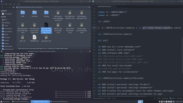 ArcoLinux : 884 Make your very own get-started script to setup your system after a clean install смотреть онлайн