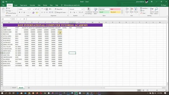 How to create Data with MS-Excel, format, use basic formulars like SUN,tax,leftover etc смотреть онлайн