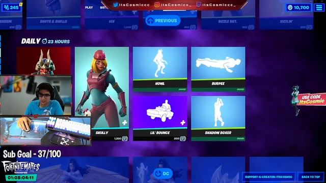 STREAMERS REACT TO *NEW* KAWS SKELETON SKIN IN THE FORTNITE ITEM SHOP! смотреть онлайн