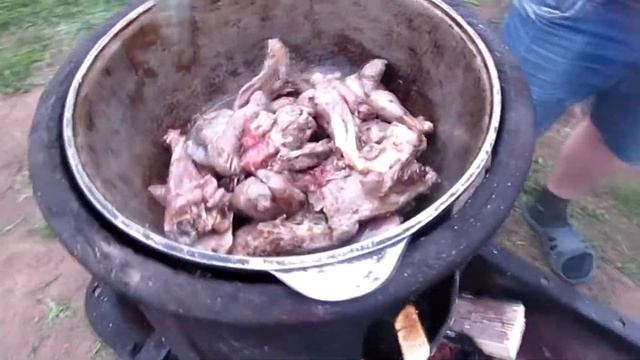 Тетерев в казане с картошкой. Очень ВКУСНО смотреть онлайн