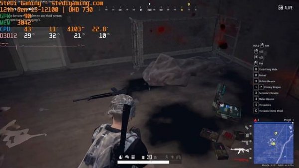 Core i3-12100 PUBG UHD730 Integrated Graphics