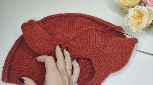 Детская кофта спицами, с ростком на размер 0-3 и 3-6 месяцев