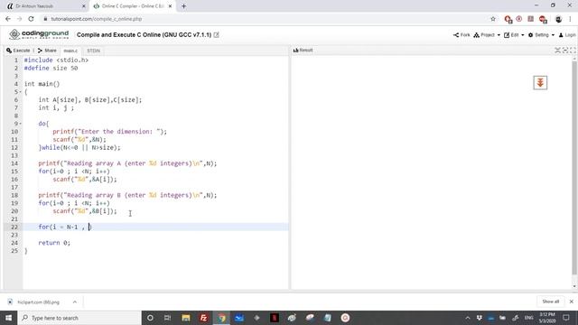 Algorithmics & Programming - Exercise - Inverse summation of 2 arrays смотреть онлайн