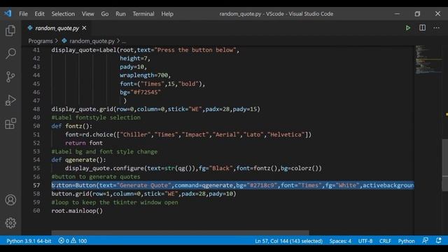 Random Quote Generator using Python | Tkinter Random quote generator using .txt file смотреть онлайн