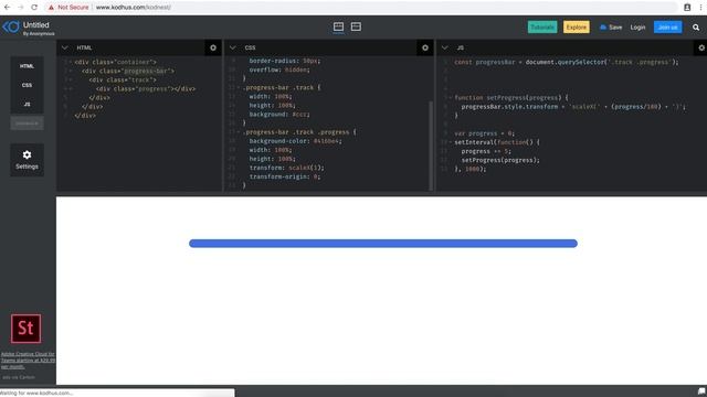 How to make a Progress bar (progress indicator) смотреть онлайн