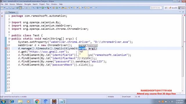 RAMESHSOFT: Implicit wait in Selenium WebDriver|| Synchronization In Selenium||Selenium in Realtime смотреть онлайн