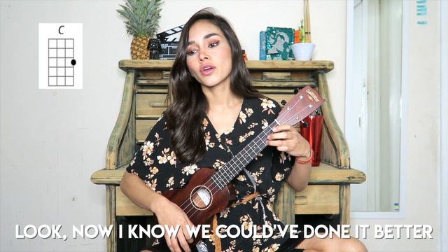 Katery - "Party Favor" Billie Eilish Ukulele Cover (Play Along) + Chords смотреть онлайн