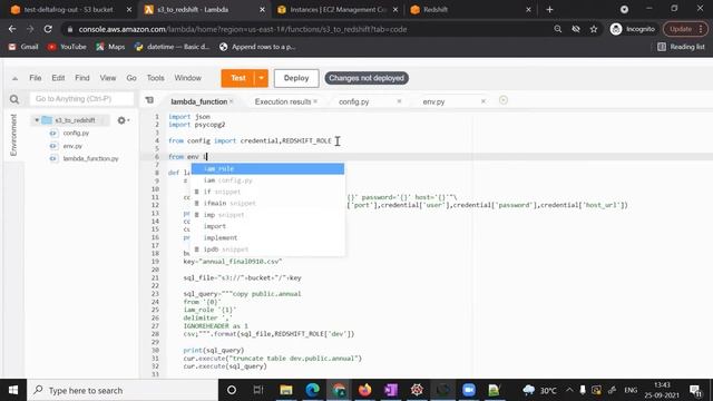 S3 to redshift automation using lambda part:-2 смотреть онлайн