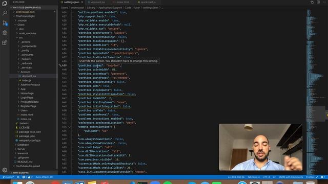 VS Code Prettier Setting: prettier.parser смотреть онлайн