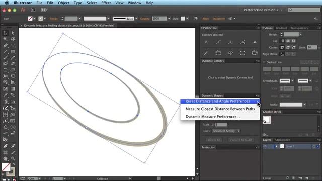 Measure Closest Distance Between Paths in Illustrator [Dynamic Measure Tool] | VectorScribe смотреть онлайн