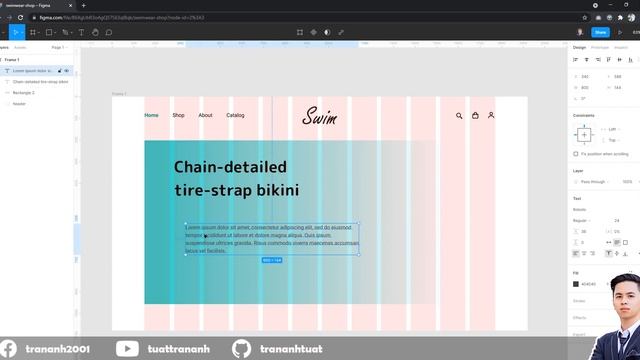 Design Website with Figma and Smart Animation | Swimwear Website Design смотреть онлайн