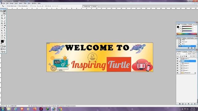 How To Make Professional YouTube Banner on Adobe Photoshop 7.0 //YouTube ব্যানার তৈরি смотреть онлайн