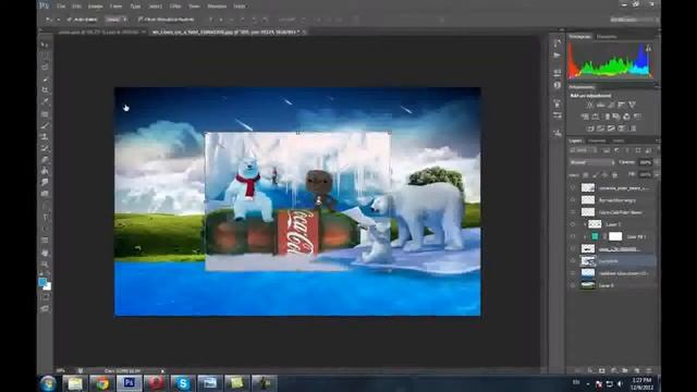 Darko_Brate_SPEED ART CocaCola Snow 2013 Photoshop Cs6 → смотреть онлайн