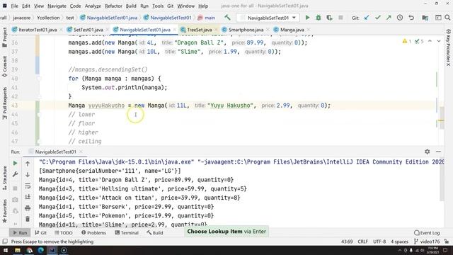 177 - Collection pt 17 - NavigableSet, TreeSet pt 02 смотреть онлайн