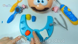 Мультик из игрушек. Мистер Зубастик поставил разноцветные зубы