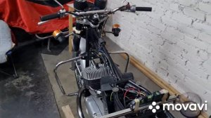 Регулировка заднего колеса мотоцикла Ява.