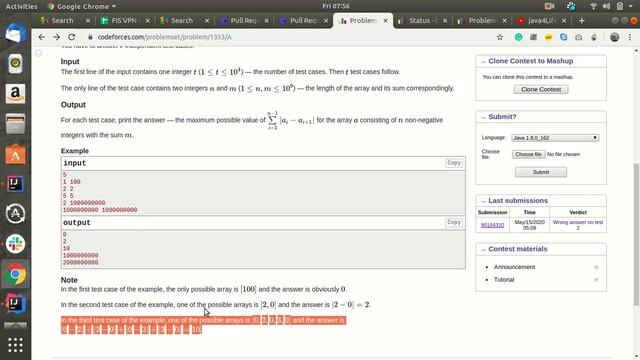 CodeForces Most Unstable Array Solution in JAVA смотреть онлайн