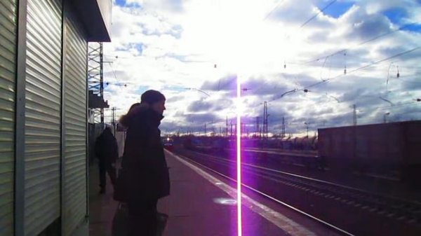 Электропоезд ЭД4М-0452 Экспресс-ЦППК(7081И) прибытие станция Нара 9.04.2015